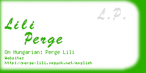 lili perge business card